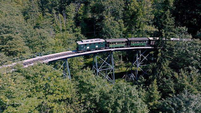 © ORF/Landesstudio Niederösterreich Ybbstalbahn fährt durch Wald