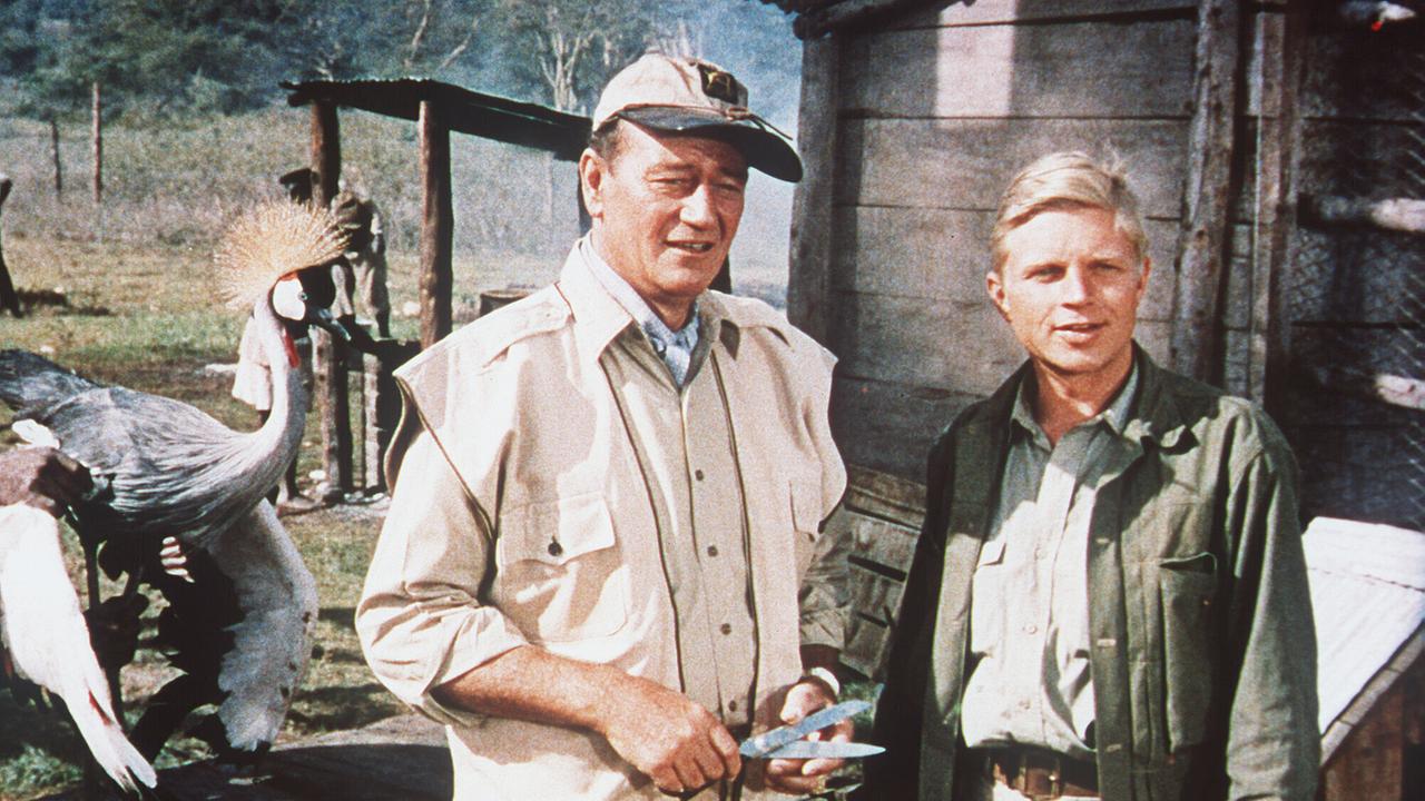 "Hatari!": Der bärbeißige Sean (John Wayne) und sein Kollege Kurt (Hardy Krüger) auf einer Farm in Afrika.