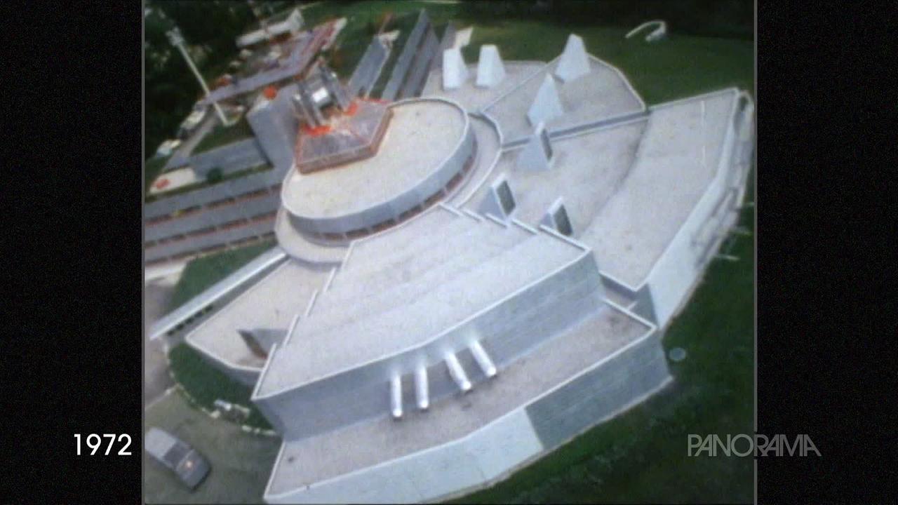 © ORF Am Bild aus dem Jahr 1972 ist ein fertiges Landesstudio zu sehen, das von Gustav Peichl entworfen wurde.