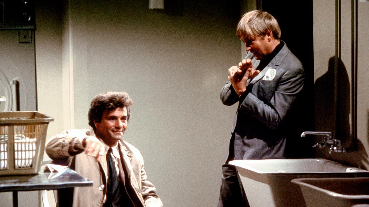 Im Bild (v.li.): Peter Falk (Insp. Columbo), Oskar Werner (Harold Van Wyck).