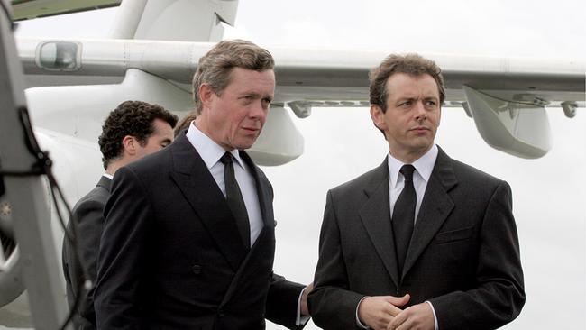 Im Bild (v.li.): Alex Jennings (Prinz Charles), Michael Sheen (Tony Blair).