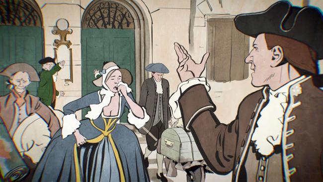 Antonio Salieri Illustration einer Straßenszene