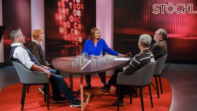 © ORF/Günther Pichlkostner Toni Matosic, Chris Lohner, Barbara Stöckl, Franz Schuh und Margit Fischer