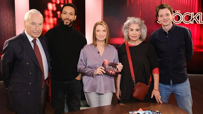 STÖCKL: Johannes Huber, Cesár Sampson, Barbara Stöckl, Brigitte Karner, Philipp Hansa