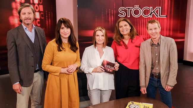 Michael Pammesberger, Vea Kaiser, Barbara Stöckl, Sarah Wiener und Andreas Goldberger im "STÖCKL"-Studio