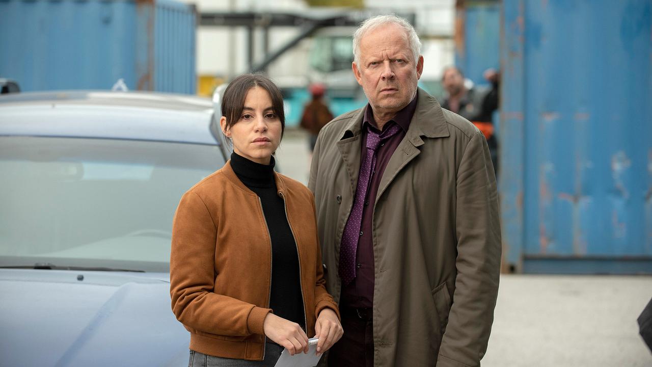 "Tatort: Borowski und das hungrige Herz": Almila Bagriacik (Mila Sahin), Axel Milberg (Klaus Borowski)