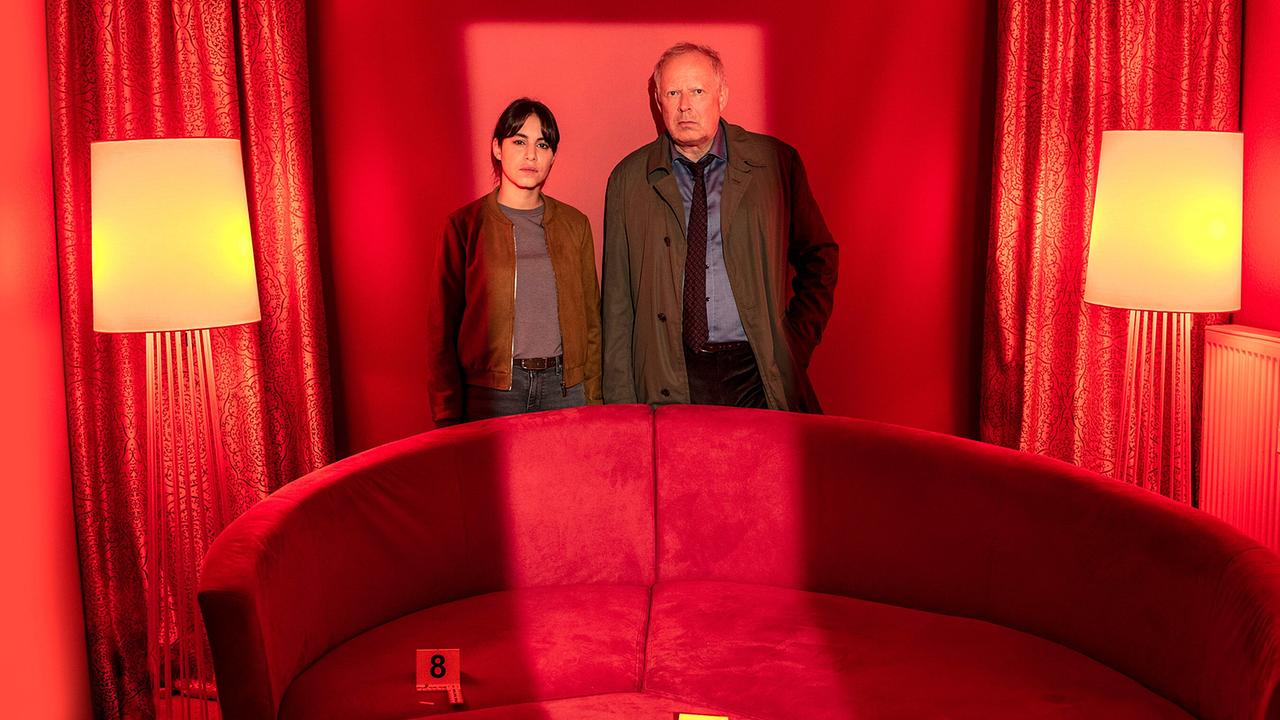 "Tatort: Borowski und das hungrige Herz": Almila Bagriacik (Mila Sahin), Axel Milberg (Klaus Borowski)