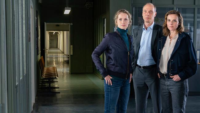 "Tatort: Herz der Dunkelheit": Leonie Winkler (Cornelia Gröschel), Paul Peter Schnabel, (Martin Brambach), Karin Gorniak (Karin Hanczewski)