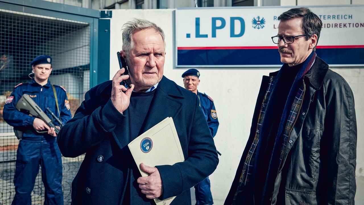 "Tatort – Wir sind nicht zu fassen": Harald Krassnitzer (Moritz Eisner), Dominik Warta (Gerold Schubert)