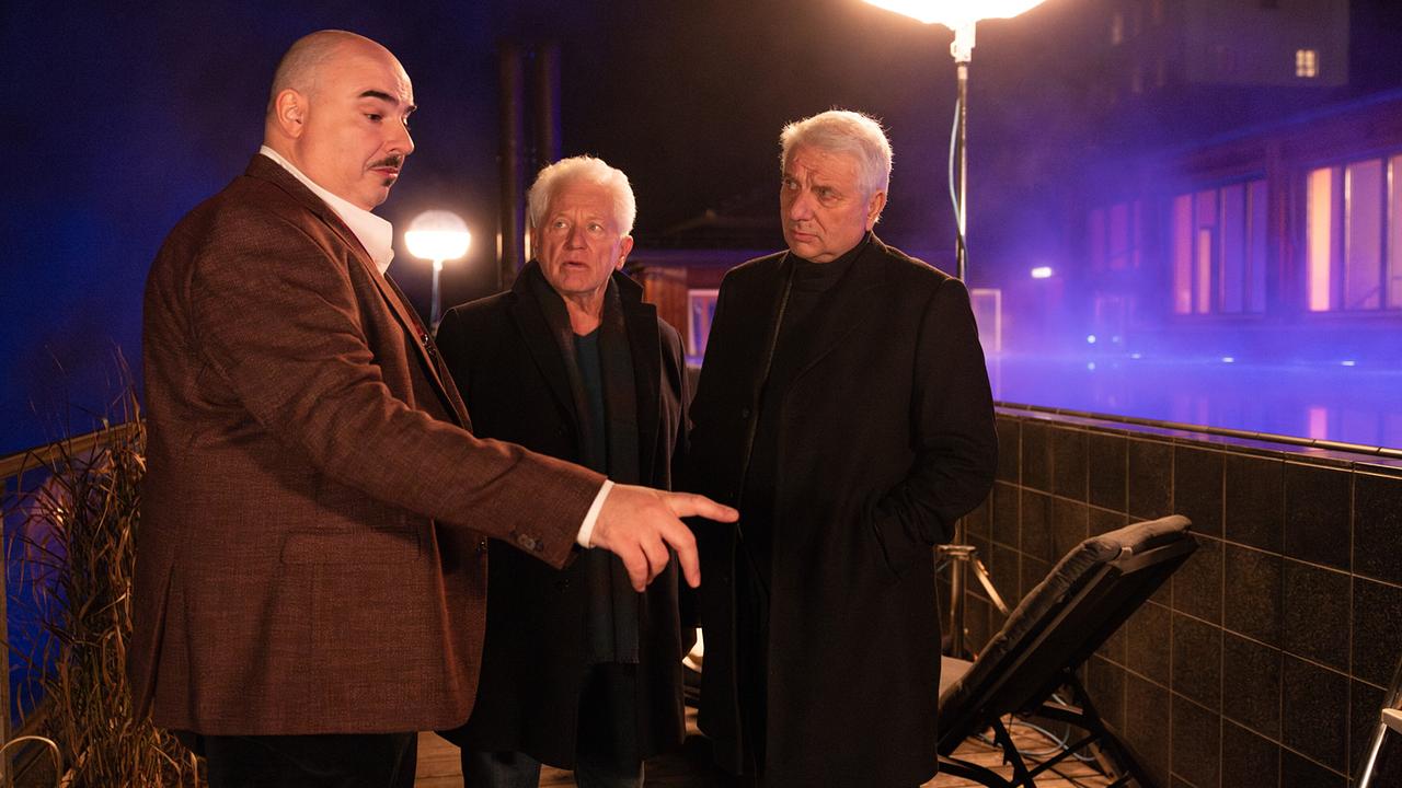 "Tatort: Zugzwang": Robert Joseph Bartl (Dr. Matthias Steinbrecher), Miroslav Nemec (Ivo Batic), Udo Wachtveitl (Franz Leitmayr)