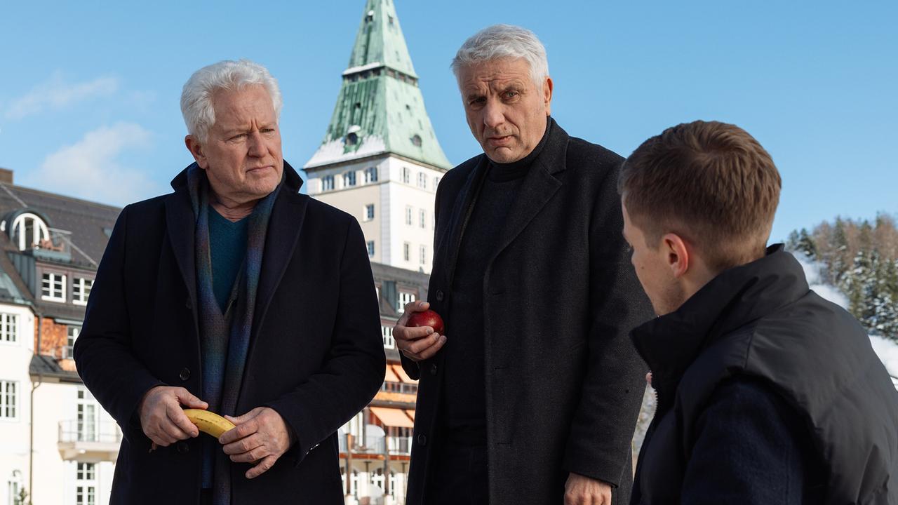 "Tatort: Zugzwang": Miroslav Nemec (Ivo Batic), Udo Wachtveitl (Franz Leitmayr), Ferdinand Hofer (Kalli Hammermann)