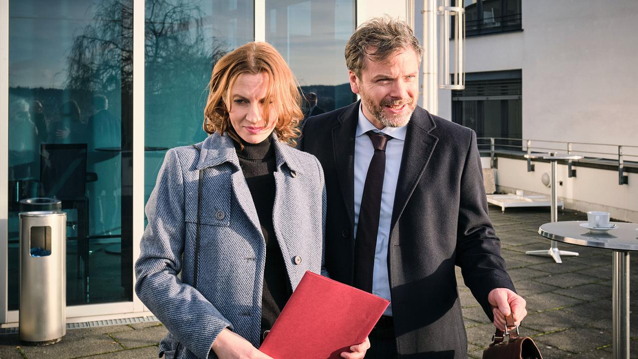"Tatort: Der Mörder in mir": Tatjana Nekrasov (Laura Rensing), Nicholas Reinke (Ben Dellien)