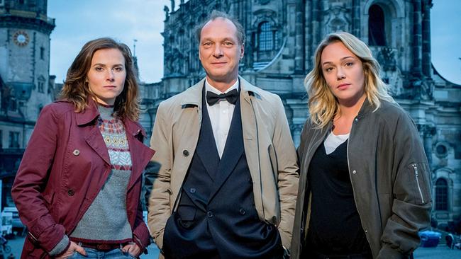 "Tatort: Level X": Karin Hanczewski (Karin Gorniak), Martin Brambach (Kommissariatsleiter Peter Michael Schnabel), Alwara Höfels (Henni Sieland)