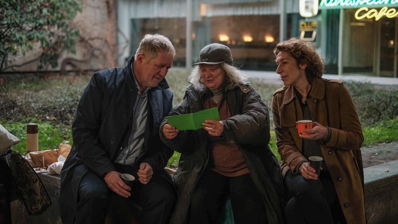 "Tatort - Unten": Harald Krassnitzer (Moritz EIsner), Adele Neuhauser (Bibi Fellner), Maya Unger (Tina Kranzinger)