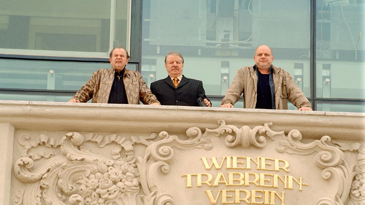"Trautmann - Das letzte Hemd hat keine Taschen": Ernst Konarek (King), Wolfgang Böck (Trautmann), Heinz Petters (Wessely)