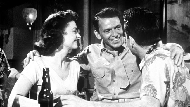 Donna Reed, Frank Sinatra, Montgomery Clift.