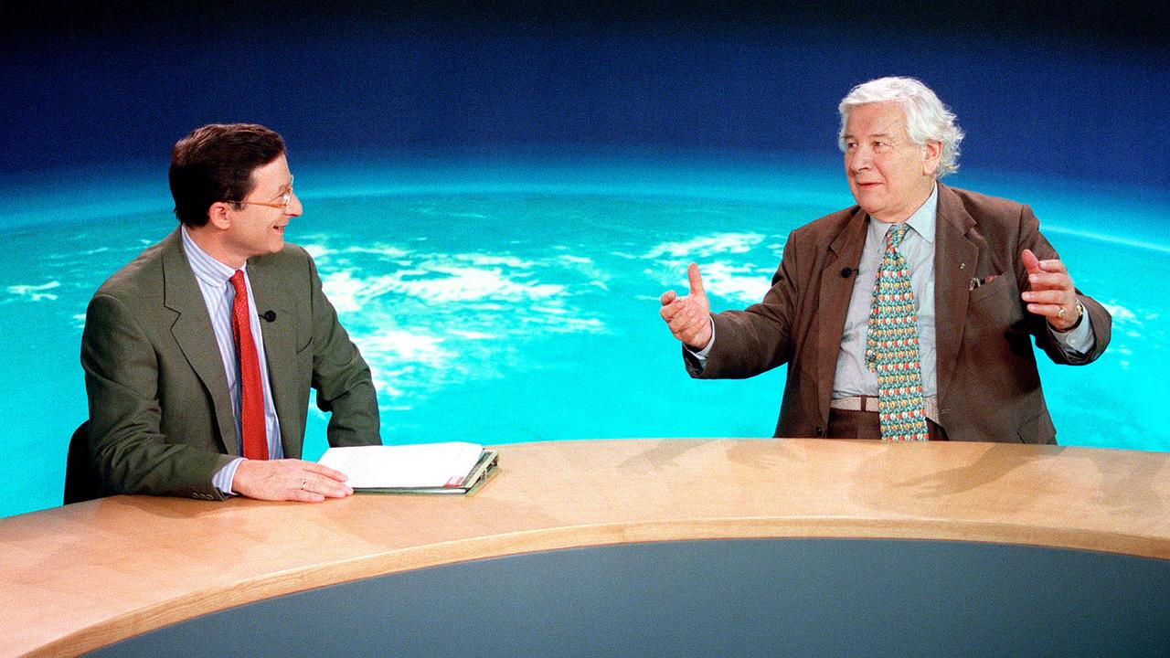 "ZIB 2 History - 50 Jahre ZIB 2":  Peter Ustinov war 1995 zu Gast bei Robert Hochner in der ZIB 