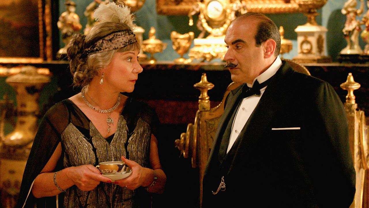 Zoë Wanamaker (Ariadne Oliver), David Suchet (Hercule Poirot)