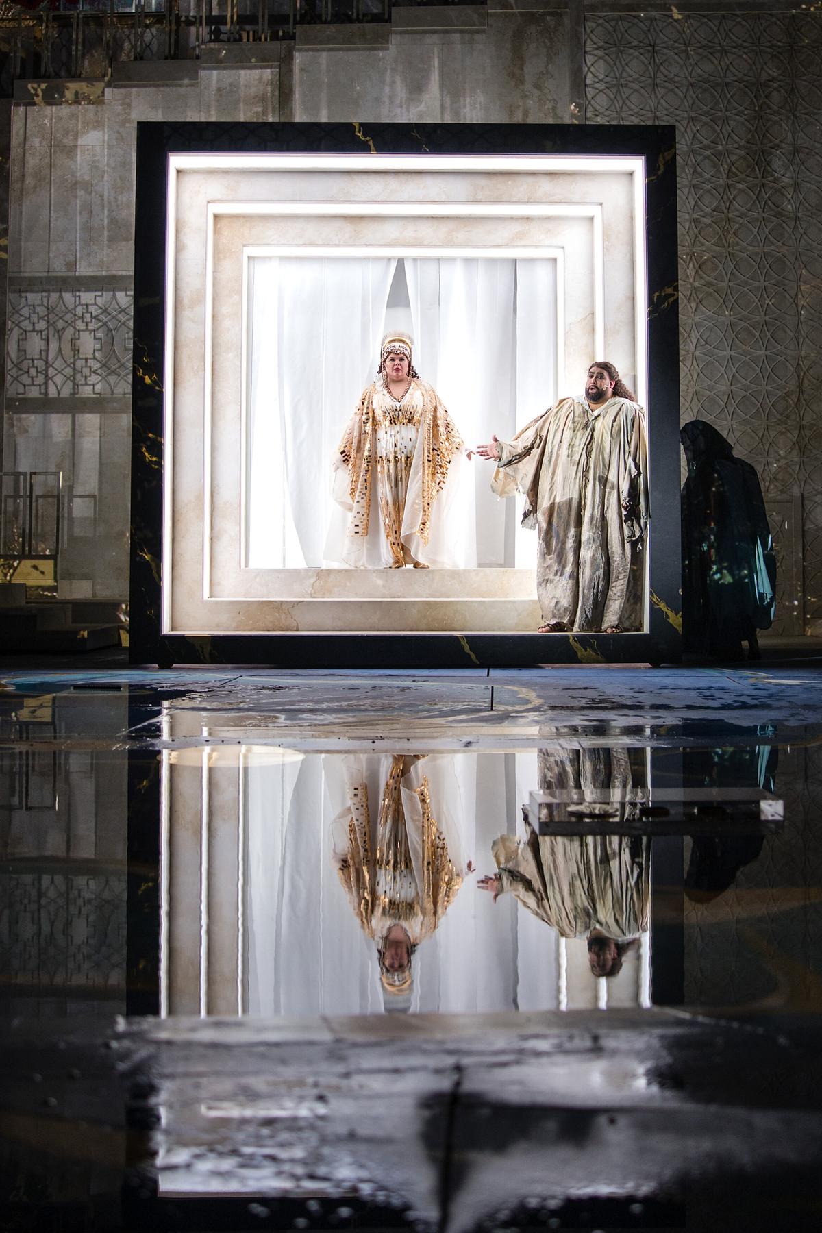 Aida - aus dem Steinbruch St. Margarethen; Leah Crocetto (Aida), Jorge Puerto (Radames).