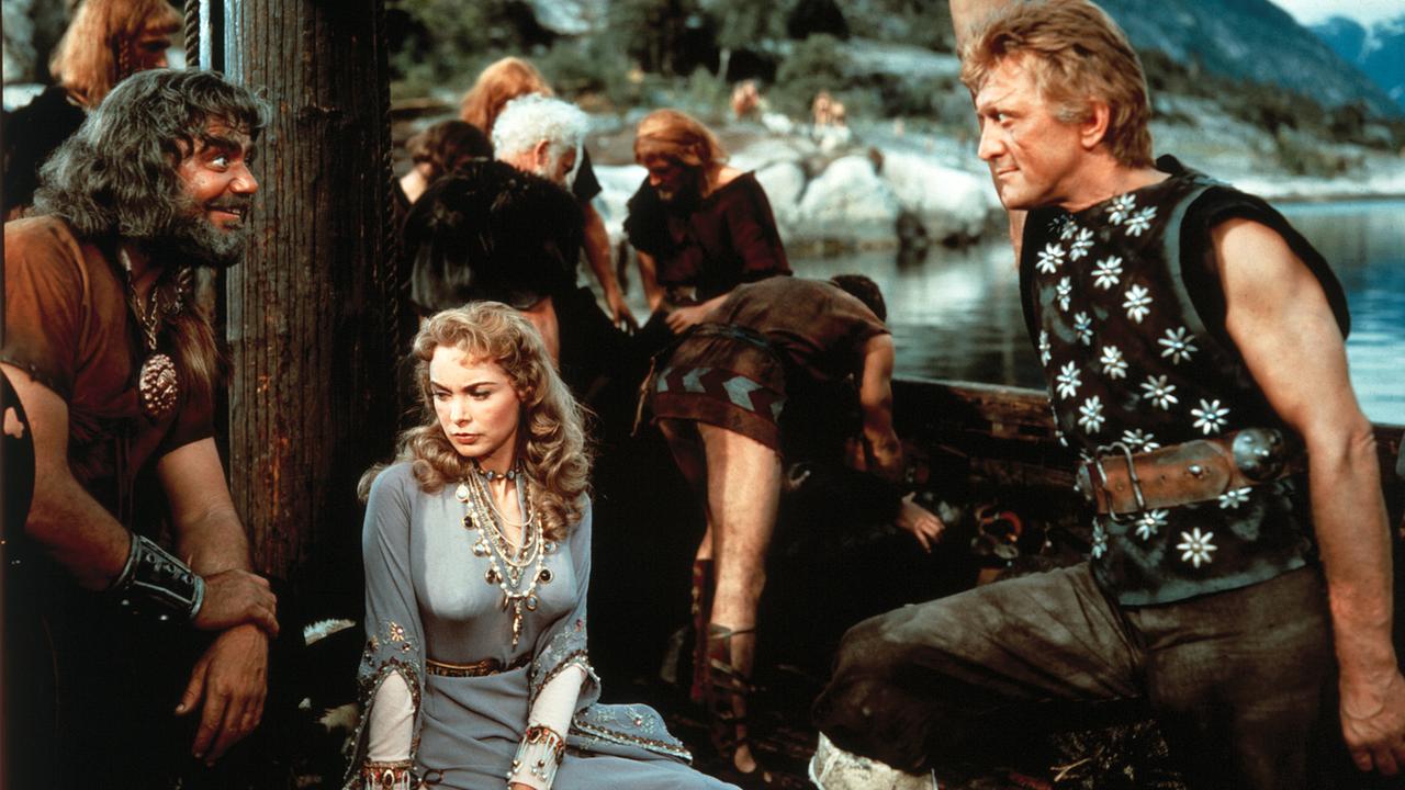 Ernest Borgnine (Ragnar), Janet Leigh (Morgana), Kirk Douglas (Einar).