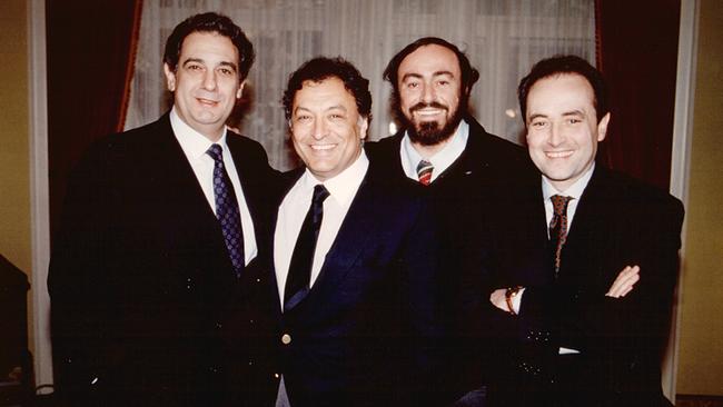 Plácido Domingo, Zubin Metha, Luciano Pavarotti, José Carreras