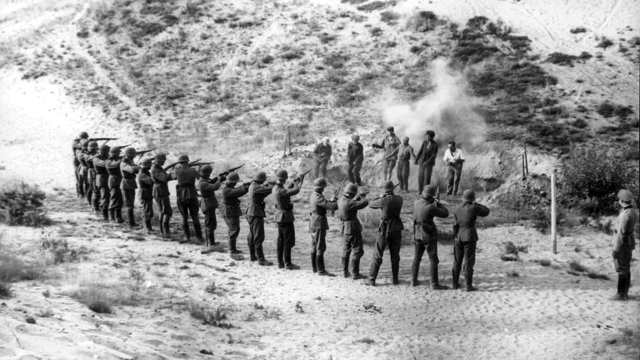 Exekution von Partisanen in Wjasma, 1941