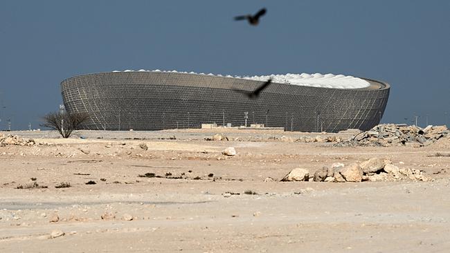 Das Lusail-Stadion ist am 11. November 2022 in Lusail vor dem Fußballturnier der FIFA-Weltmeisterschaft 2022 in Katar abgebildet.