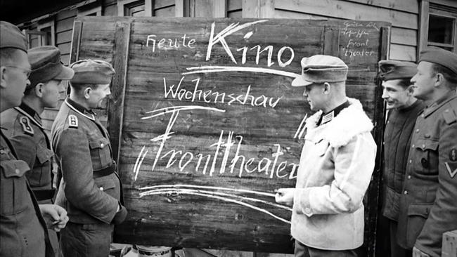 Werbung für einen Filmabend der Wehrmacht