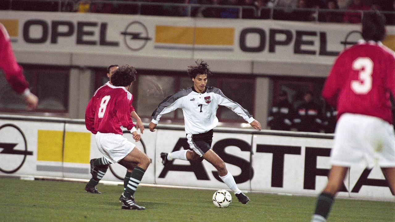 Fußball-Länderspiel Österreich Ungarn, 25.03.1998 Ernst Happel-Stadion - Ivica Vastic