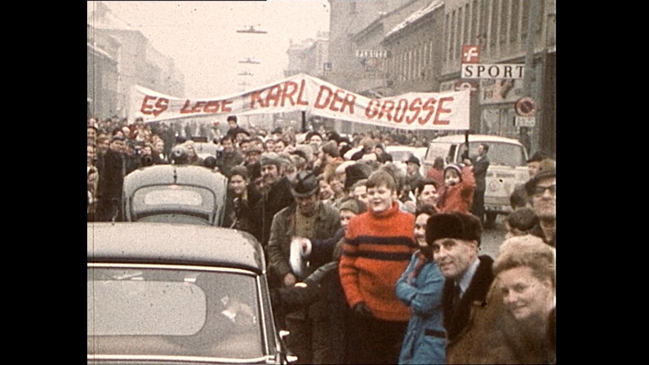 Ankunft von Karl Schranz, ZIB, 08.02.1972.