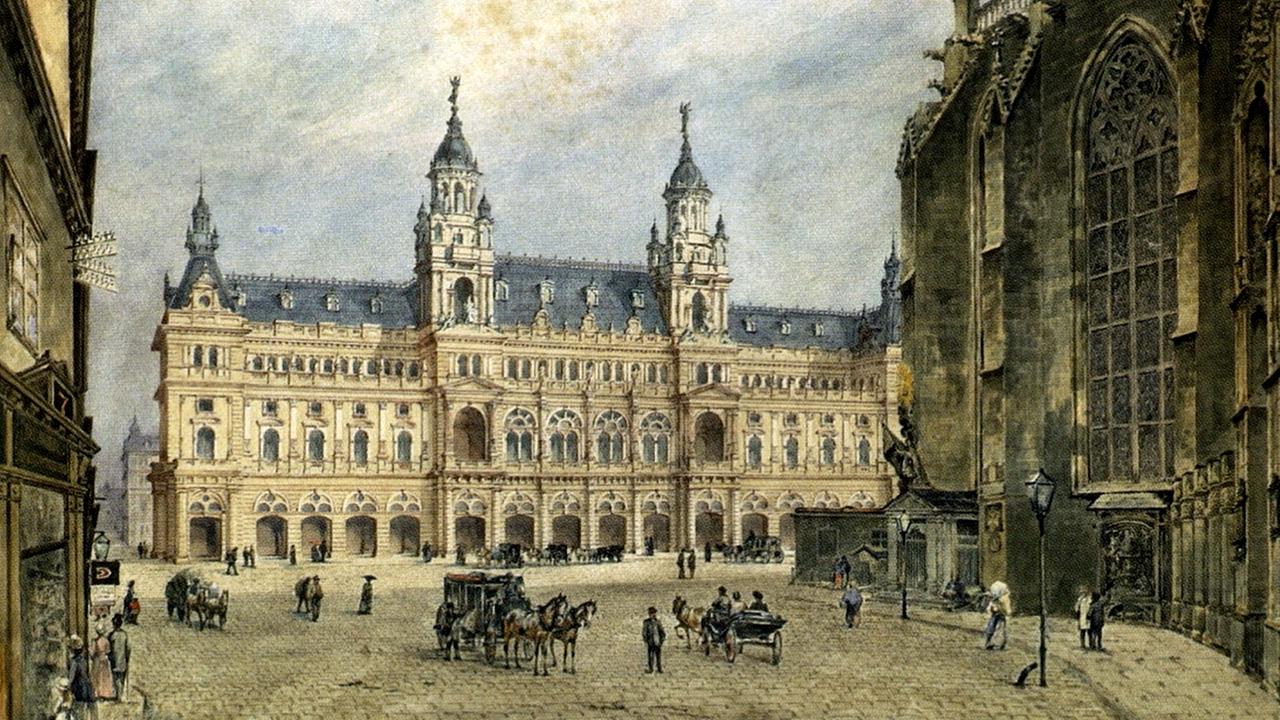 Bahnhof Stephansplatz, Zeichnung Rybkowski 1873
