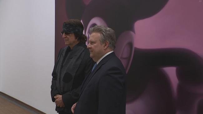 © ORF / Seitenblicke Gottfried Helnwein und Michael Ludwig posieren für die Kameras