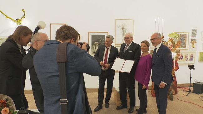 © ORF / Seitenblicke Gruppenbild mit Werner Kogler, Puis Strobl, Vera Russwurm und Siegfried Meryn