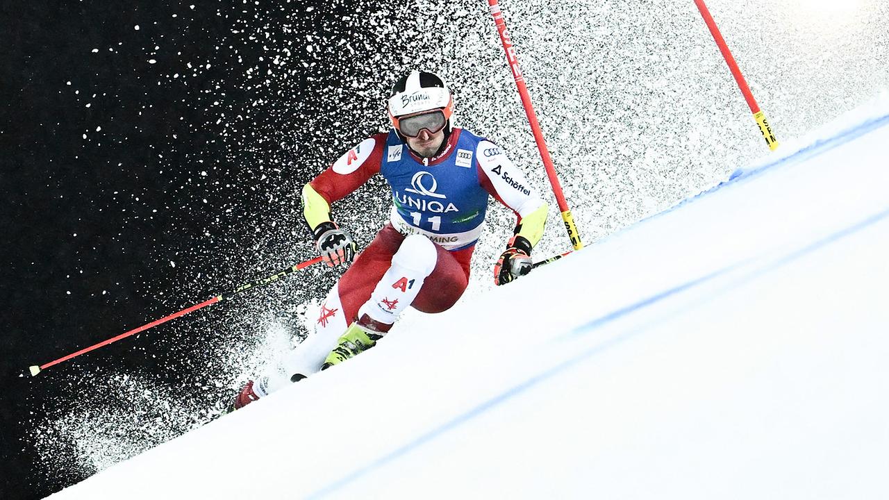 © APA/AFP/JOE KLAMAR Stefan Brennsteiner (AUT) während des 1. Durchgangs im RTL der Männer am Dienstag, 28. Jänner 2025, in Schladming.