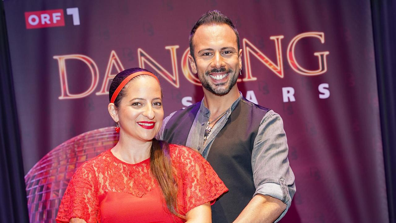 "Kick-off zum ORF-1-Event „Dancing Stars“ im Lorely-Saal Wien": Caroline Athanasiadis & Danilo Campisi