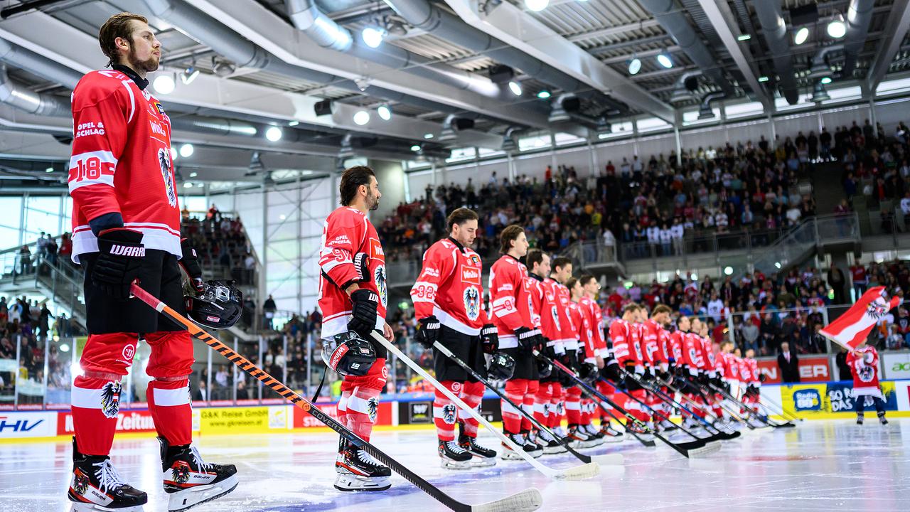 © APA/MAX SLOVENCIK Das österreichische Eishockey Nationalteam im Rahmen eines Eishockey Testpieles zwischen Österreich und Kanada, am Sonntag, 4. Mai 2025, in Wien