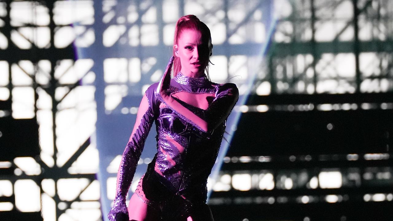 Eurovision Song Contest 2024: Kaleen bei der zweiten Probe ihres Songs „We Will Rave“ für Österreich in der Malmö Arena