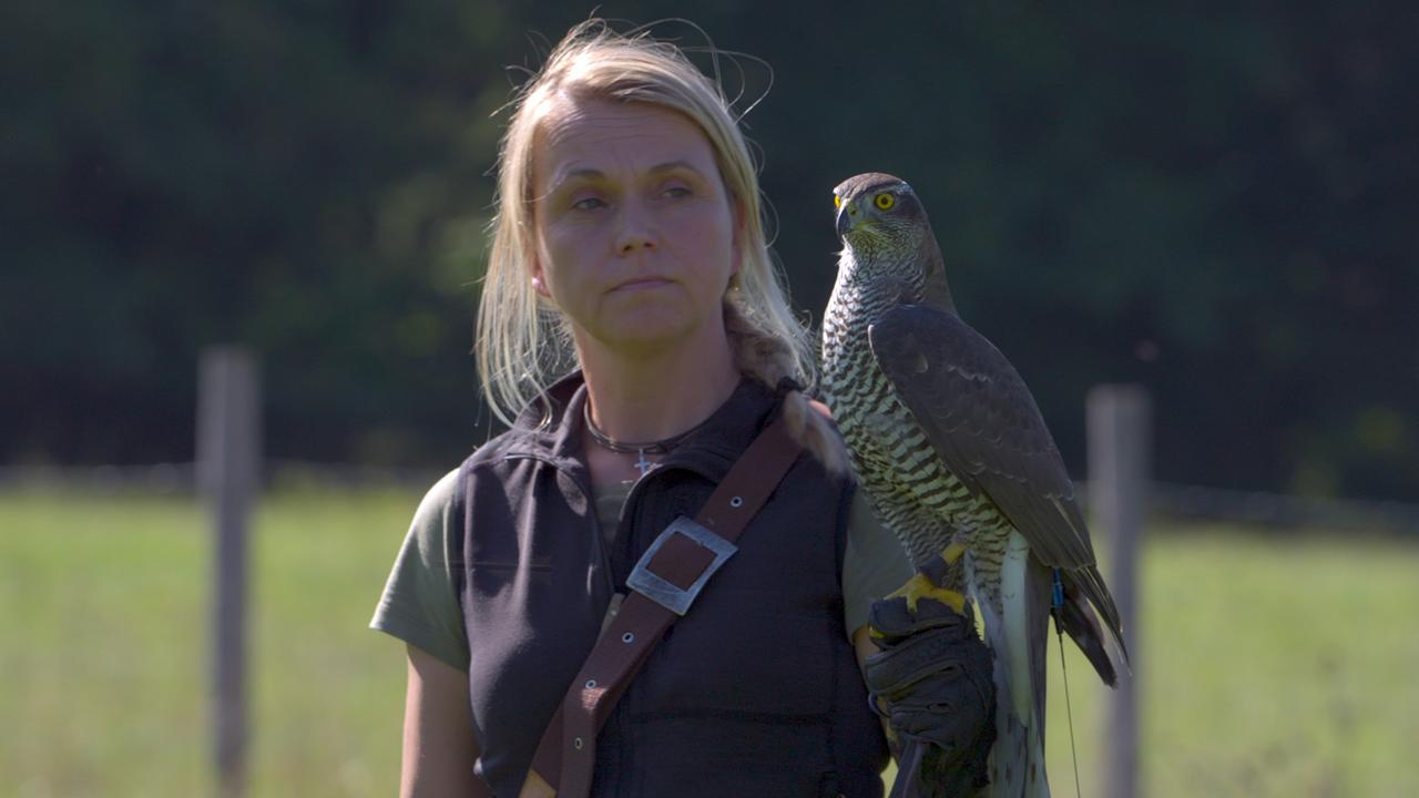 Falknerin Mirjam Baumgartner.