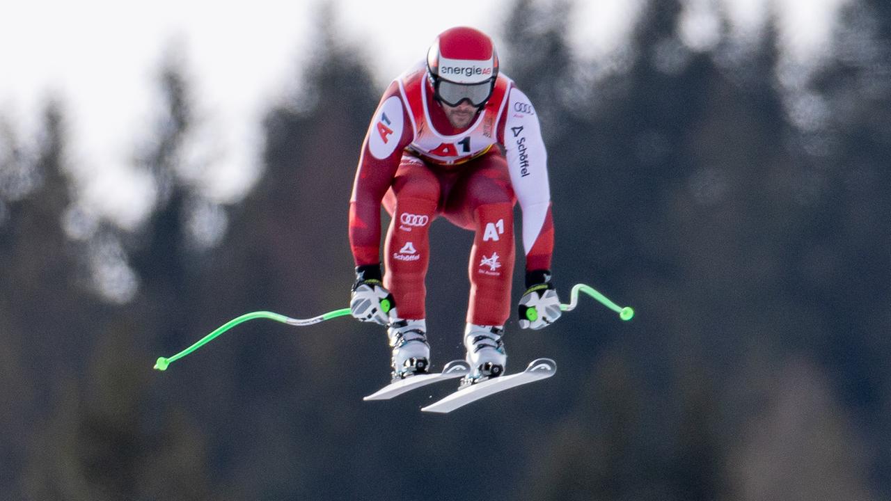 © APA/EXPA/JOHANN GRODER Vincent Kriechmayr (AUT) am Sonntag, 9. Februar 2025, in Aktion in der Abfahrt der Männer, anl. der alpinen Ski-WM in Hinterglemm.