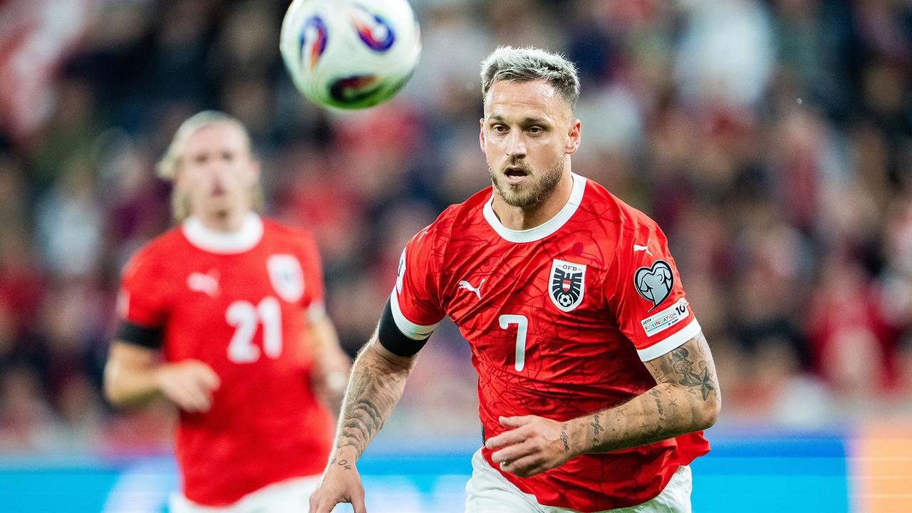 Marko Arnautovic (AUT) am Samstag, 06. September 2025, während des Spiels zur WM-Qualifikation, Gruppe H, 5. Runde, zwischen Österreich und Zypern in Linz