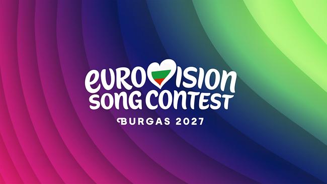 Das farbenfrohe Logo des Eurovision Song Contest 2027 in Burgas, Bulgarien