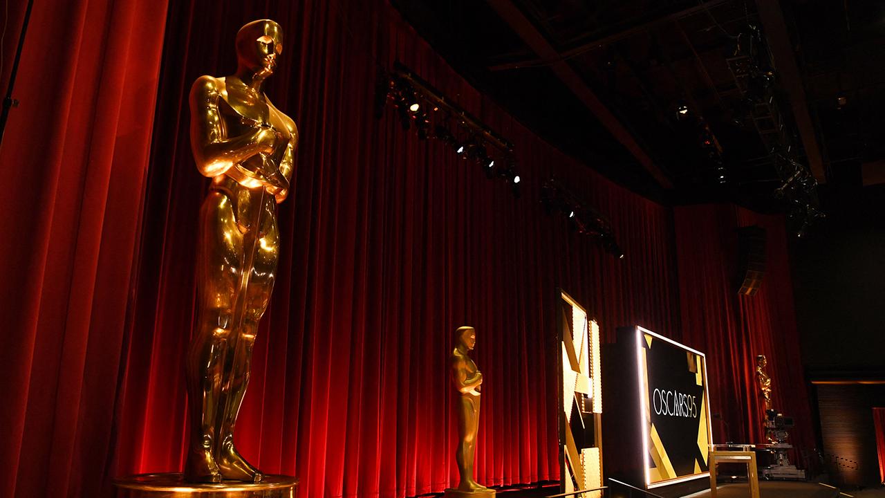 © APA/AFP/VALERIE MACON The stage is set for the 95th Academy Awards nominations announcement at the Samuel Goldwyn Theater in Beverly Hills, California, on January 24, 2023.