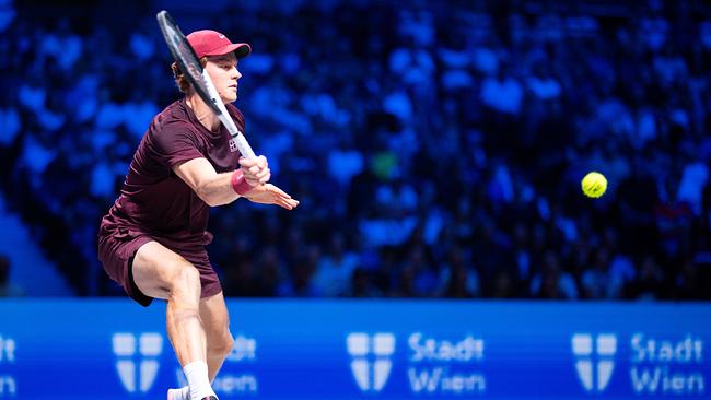 Jannik Sinner (ITA) am Mittwoch, 22. Oktober 2025, während seines Spiels gegen Daniel Altmaier (GER) im Rahmen der Erste Bank Open in der Wiener Stadthalle