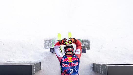 Daniel Hemetsberger (AUT) während dem 1. Training für die Abfahrt der Männer am Dienstag, 21. Jänner 2025, anl. des 85. Hahnenkammrennens auf der Streif in Kitzbühel. 