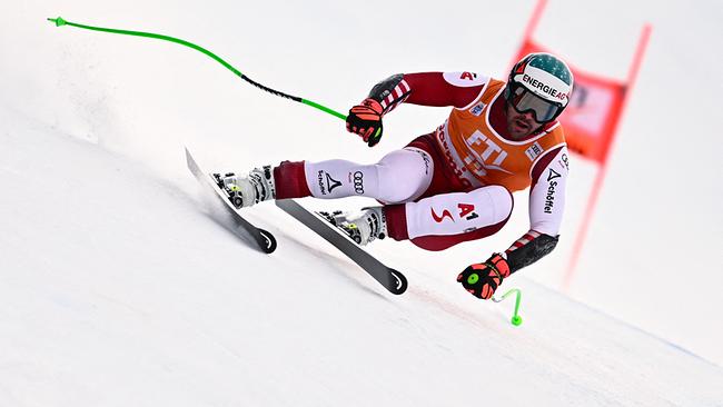 Der Österreicher Vincent Kriechmayr tritt am 29. Dezember 2022 beim FIS-Skiweltcup-Super-G-Event der Männer in Bormio, Italien, an.