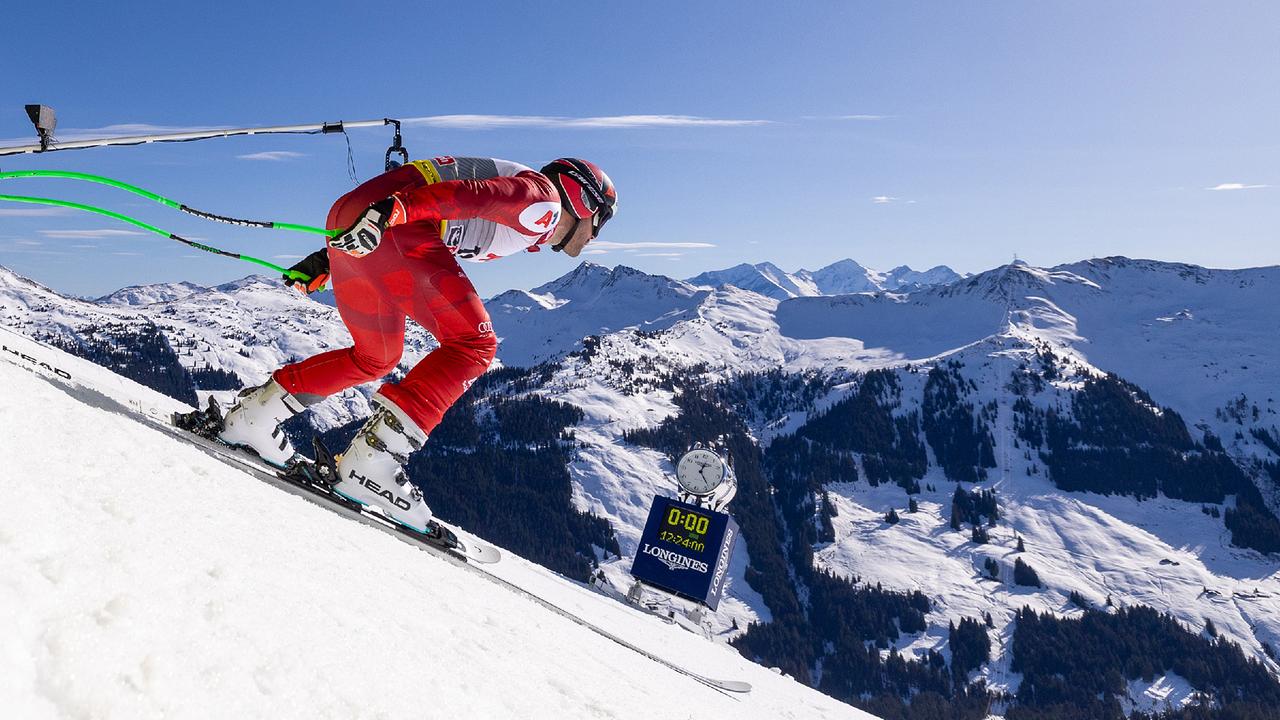 © APA/EXPA/JOHANN GRODER Vincent Kriechmayr (AUT) am Mittwoch, 5. Februar 2025, während dem 1. Training für die Abfahrt der Männer, anl. der alpinen Ski-WM in Hinterglemm