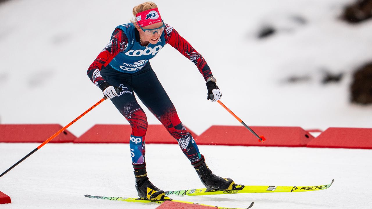 Teresa Stadlober (AUT) am Sonntag, 02. März 2025, während des 20 km Skiathlons der Frauen anl. der Nordischen Ski WM in Trondheim.