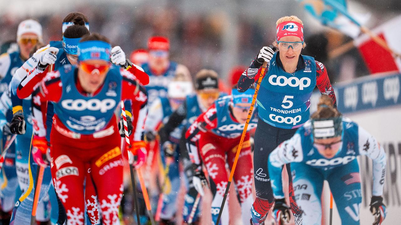 © APA/GEORG HOCHMUTH Teresa Stadlober (AUT) am Sonntag, 02. März 2025, während des 20 km Skiathlons der Frauen anl. der Nordischen Ski WM in Trondheim.