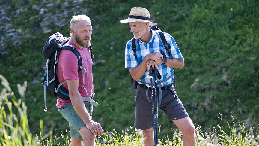 © ORF/Dietmar Mathis "Hermann Maier: Meine Heimat - Der Bregenzerwald": Hermann Maier, Toni Innauer